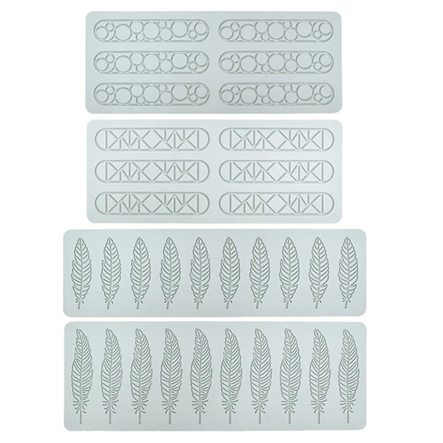 Fondant Mold Scentless Diy Feather/leaf/geometric Cake Lace Mat Chocolate Mould