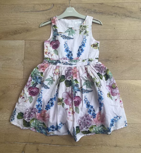 Next Girls Pastel Floral Summer Dress  * Age 6-7 Years