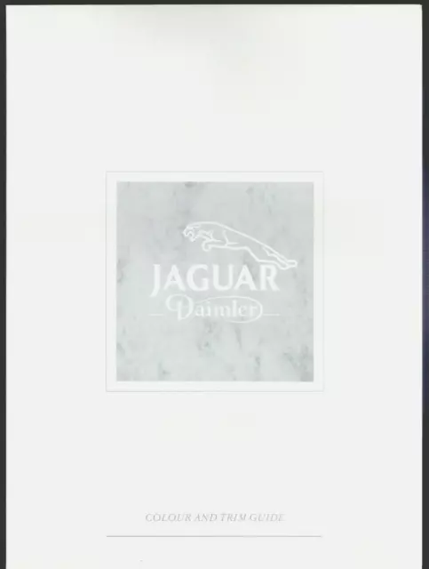 Jaguar Daimler Colour & Trim 1990-91 UK Market Foldout Brochure XJ40 V12 S3 XJS