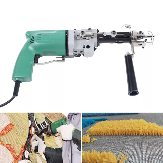 Pistola eléctrica de mechones de alfombra 240 W pila cortada alfombra tejido rebaño alfombra pistola de tejido
