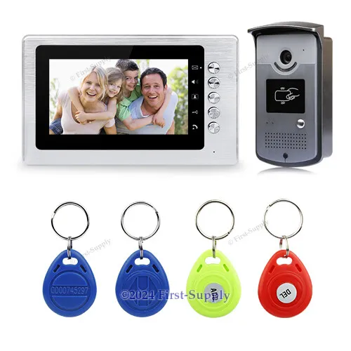 7 Inch Video Doorbell Door Phone Night Vision In&Out Door Release 700TVL Camera