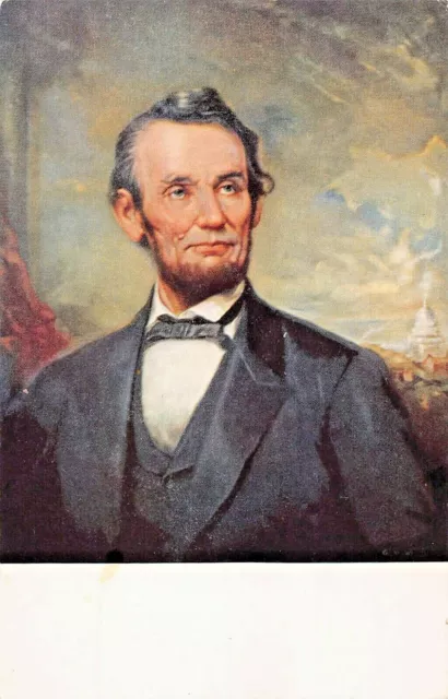 Abraham Lincoln Ritratto Da Artista George Henry Story ~1945 Cartolina