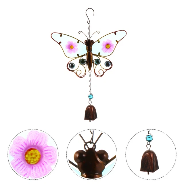 Eisen hängendes Windspiel Exquisite kreative Schmetterling Windglocke Zubehör