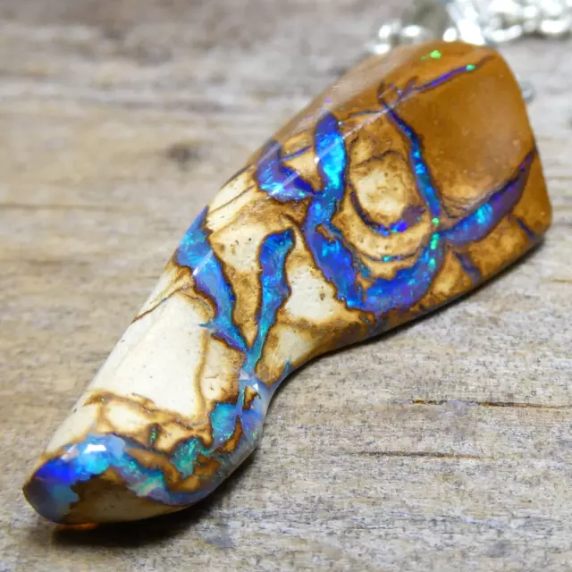 Australian Boulder Opal Koroit Pendant Silver 925 Breathtaking Jewellery VIDEO Australian Boulder Opal Koroit Pendant Silver 925 Breathtaking Jewellery VIDEO