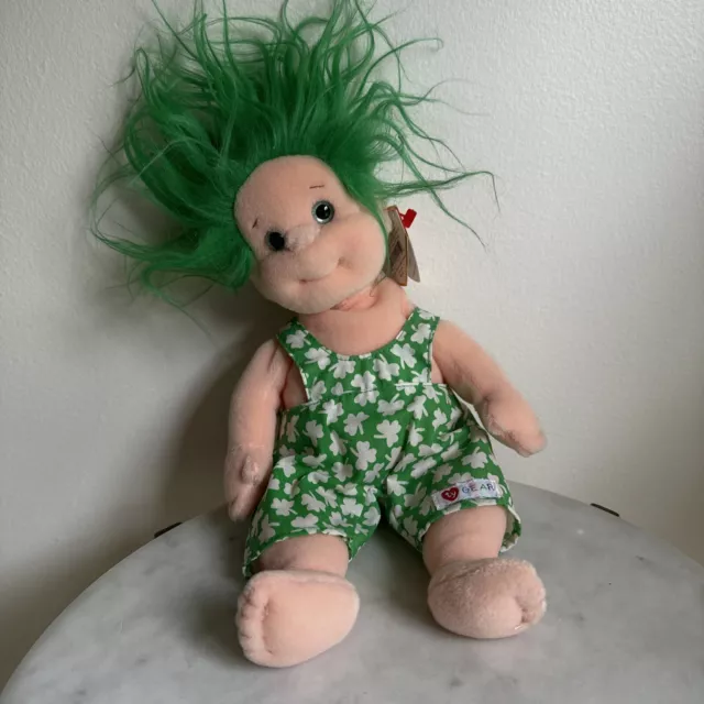 Retired Ty Beanie Baby~Beanie Kids Shenanigan The St Patricks Day Doll 10"~New