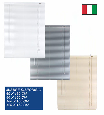 vidaXL Veneziane Alluminio 60x160 cm Bianco Tenda Parasole Tendaggi da Parete 