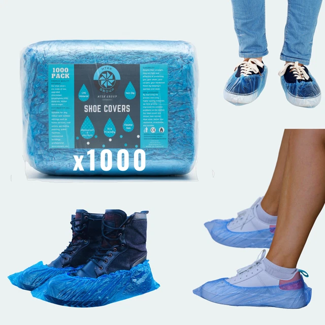 1000 PACK Shoe Covers Disposable waterproof dust-proof non slip