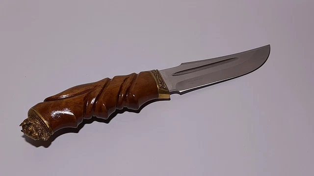Vintage Soviet Kitchen Knife Sputnin Kharkiv Bronze Oak Unused Good condition