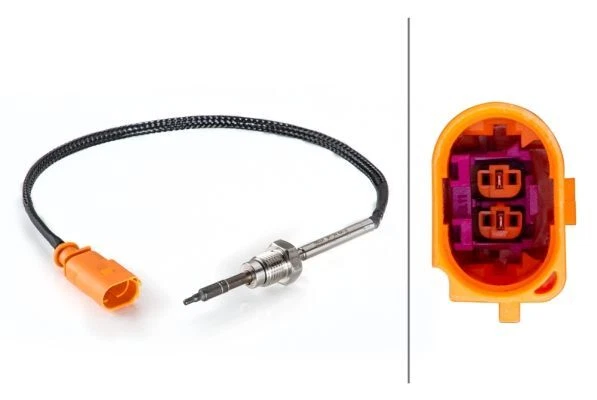 Sensore temperatura gas di scarico Hella 6pt014494-321 per Audi VW Q7 + Van + Q5 + 07-18