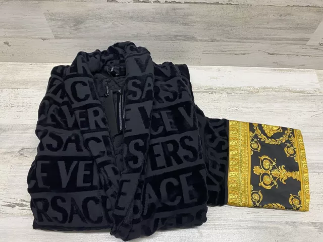 Versace Baroque Bathrobe Medium Size Missing The Tie Belt New