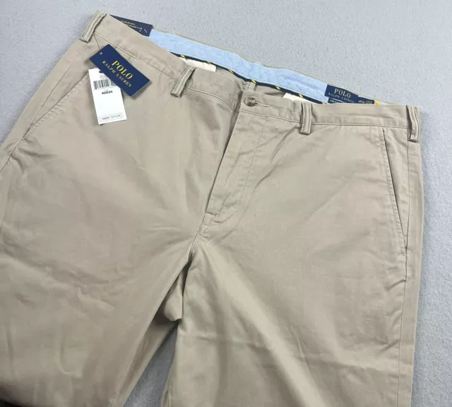 Polo Ralph Lauren Men’s Stretch Straight Fit Chino Pants Khaki Tan W40 L34 NWT