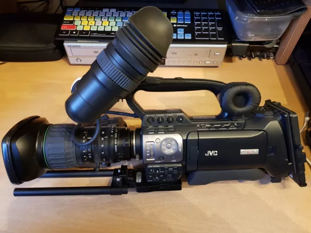 JVC GY-HM750 ProHD ENG Camcorder w/Canon 14x Lens & True Lens RAILS