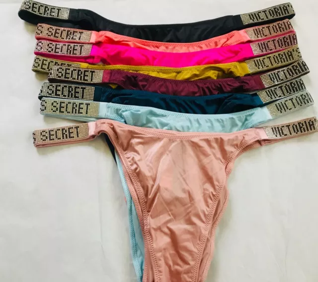 VICTORIA'S SECRET NO Show Thong Panties Underwear Brazilian Bling $12.89 -  PicClick
