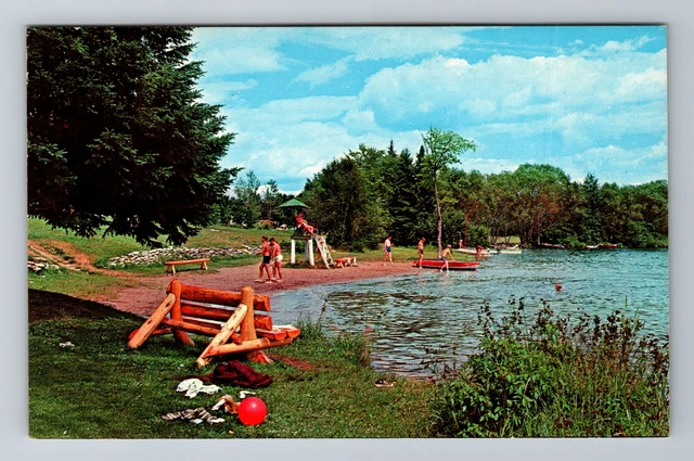 Crystal Falls MI- Michigan, Ba Wa Bic Park, Fortune Lake, Vintage Postcard