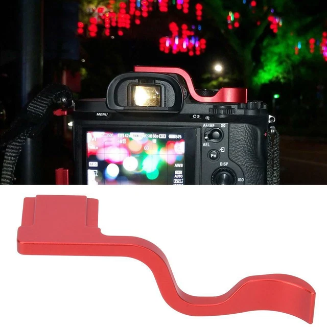 Camera Thumb Rest Thumb Grip Hot Shoe Cover for Sony A7M2 M3 A7R2 R3 A9 Cam Red