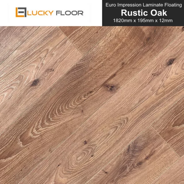Laminate Flooring 12mm Rustic Oak Floating Timber Floors Floorboard Floor Click