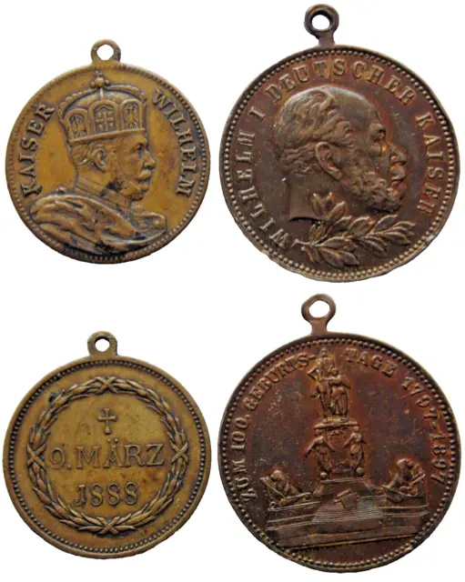 Medaillen Wilhelm I, Medaille Zum 100. Geburtstage 1797-1897 u. auf seinen Tod