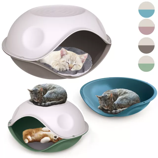 Cat Dog Bed Windproof Outdoor Plastic Shelter Pet Kitten House Kennel Crate Pod