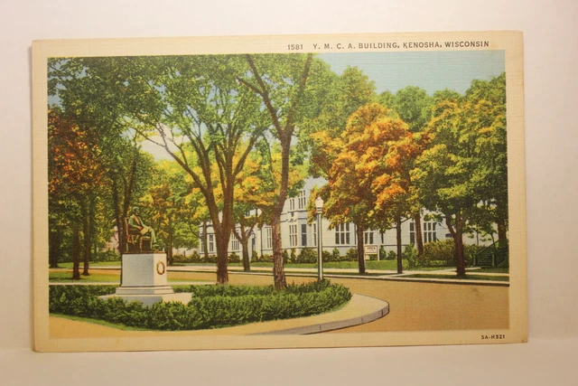 Postcard YMCA Buildings Kenosha WI Q24