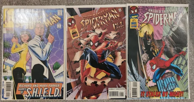 Untold Tales of Spiderman # -1, 1, & 2. VF-NM Marvel Comics 1995