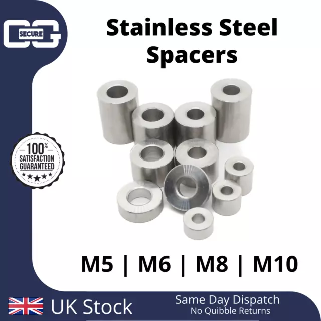 Stainless Steel Spacer - Standoff Collar Stand Off Spacers | M5 | M6 | M8 | M10