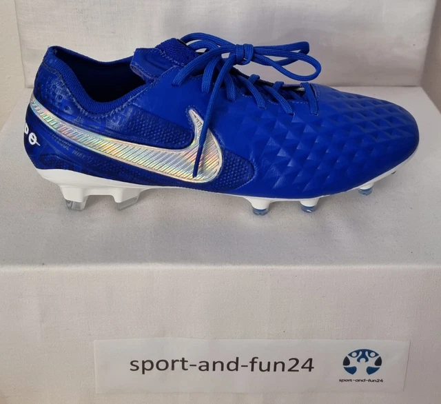 Nike Legend 8 ELITE FG Fußballschuh AT5293-414 Blau/Silber Gr. 40