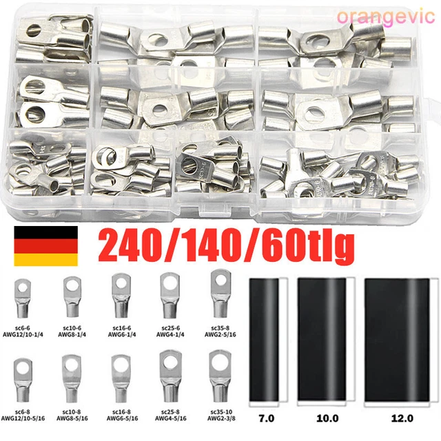 Ringkabelschuh Für Bolzen M10 Und Kabelquerschnitt 25 Mm² In KFZ-Elektrik > Kabelschuhe & Steckverbindunge - Foto 8