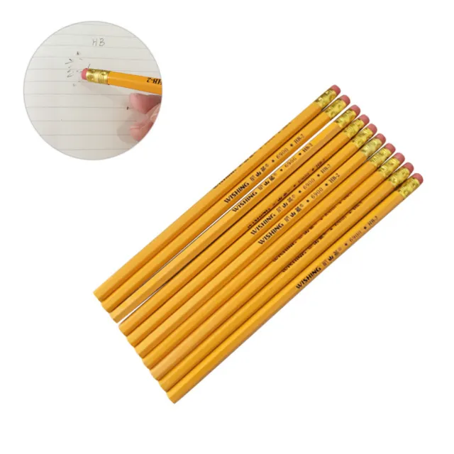 24 stücke Multifunktionsschreiben Holz HB Bleistifte mit Radiergummi Studenten