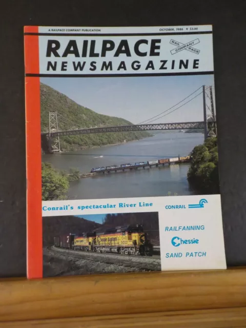 Rail Pace News Magazine 1986 October Railpace Conrail River Line  Chessie Sand P