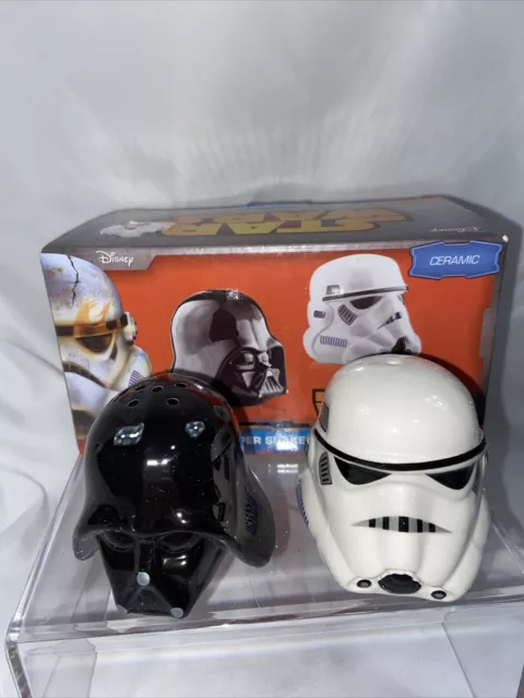 Star Wars Empire Salt and Pepper Shakers Set - Darth Vader & Stormtrooper W/ Box