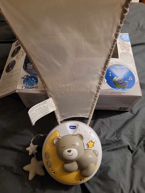 Chicco Next2Moon 3 en 1 cuna móvil con proyección neutra 0m+ con interruptor temporizador