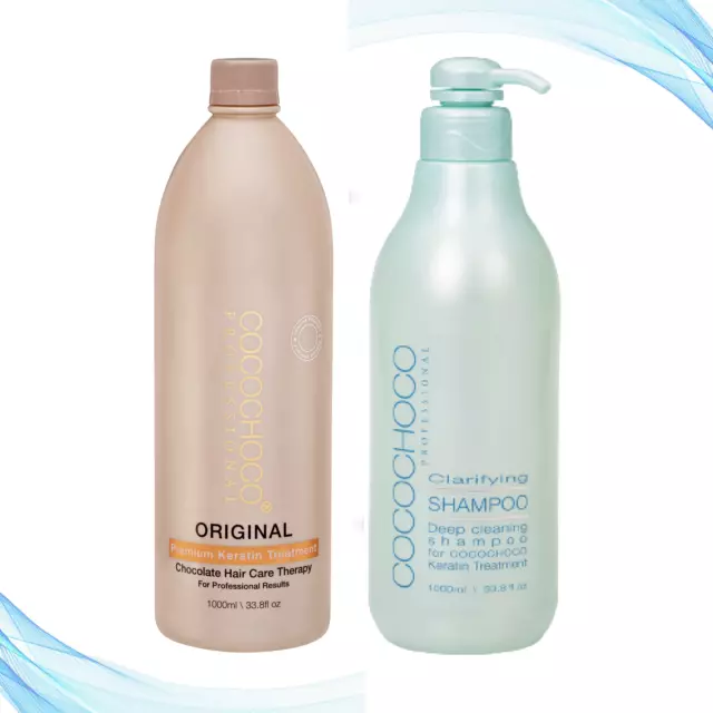 Cocochoco Keratin Treatment Original 1000 Ml, Clarifying Shampoo 1000 Ml