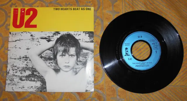 U2 Two Heartrs Beat As One - 7" Fra Issue Very Rare In Exc Conditions - Promo