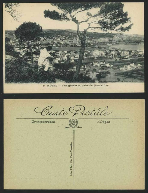Alger Old Postcard Vue Generale Prise de MUSTAPHA A Man