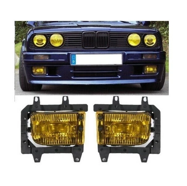 Jeu De Feux Antibrouillard Jaune AM LIGHTING Pour BMW 1 E81/E87, X1 E84, X3 - Neuf Avec Certification E-Mark
