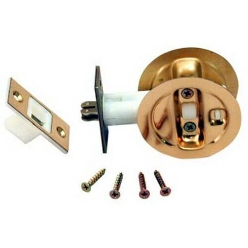 LE Johnson 15213PK1 Bright Brass Finish Pocket Door Privacy Lock