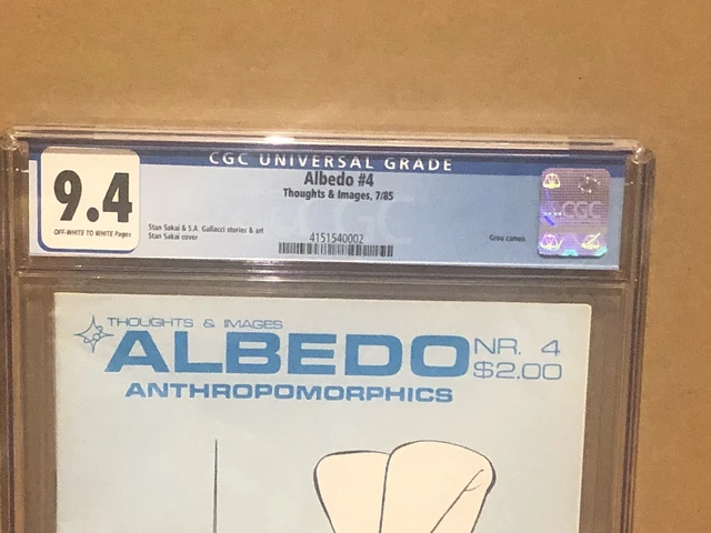 Albedo #4 CGC 9.4 (Thoughts and Images 1985) 3rd Usagi Yojimbo - 2nd Cover Sakai 3