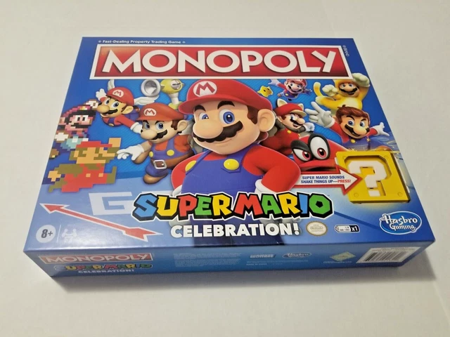 Monopoly Super Mario Celebration Edition Board Game for Super Mario Fans for Ages 8 and Up With Video Game Sound Effects, Multicolor main image 0