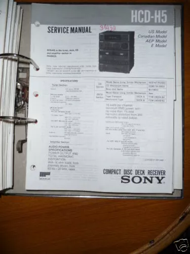 Service-Manual für Sony HCD-H5 HiFi-Anlage, ORIGINAL