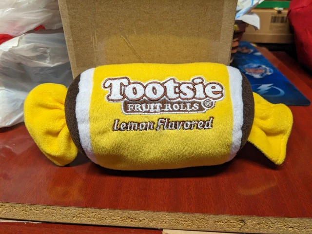 Good Stuff Tootsie Fruit Roll Lemon Flavored Stuffed Plush 9" by 3.25"