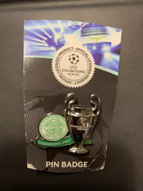 Celtic Football Club ..Champions 1967 Pin Badge On Card.