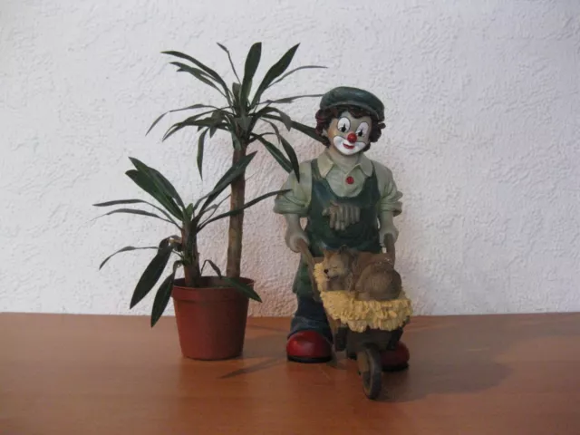 Gilde Clown Florian Gärtner mit Katze Höhe 16cm mit OVP