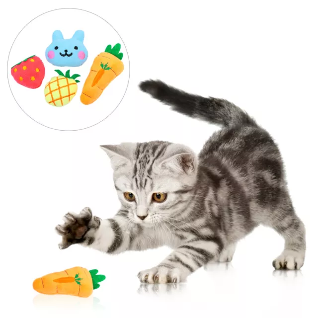 4 Pcs Catnip Toy Cat Teething Chew Toys Cat Chew Toy Dolls Cat Nip