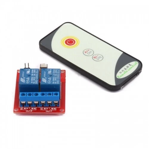 Two Channel 2CH 12V IR Infrared Remote Controll Switch Relay Module Board MF