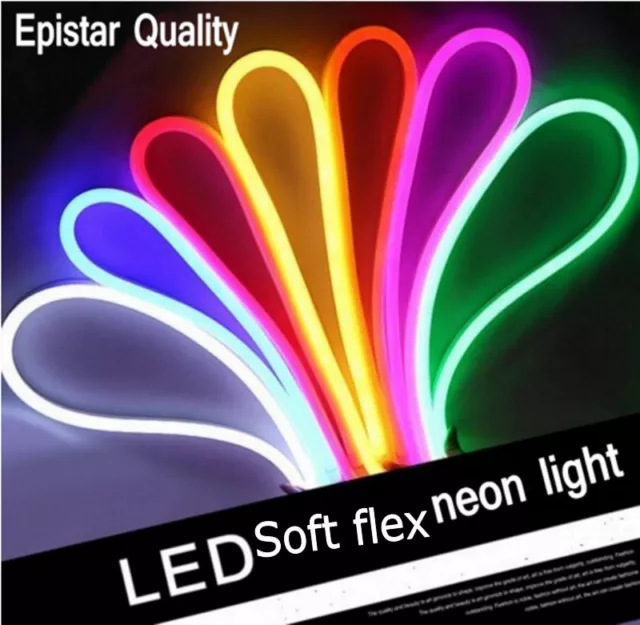 120leds/m SMD 2835 5050 Flex soft led neon rope strip bar light 220V 240V RGB