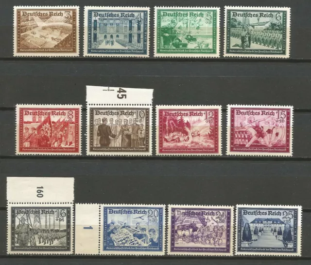 Deutsches Reich 1939 Mi 702-713 MNH**postfrisch Kameradschaftsblock