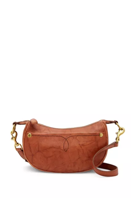 NWT $278 Frye Campus Rivet Small Leather Crossbody Bag - Saddle, Cherry, Red