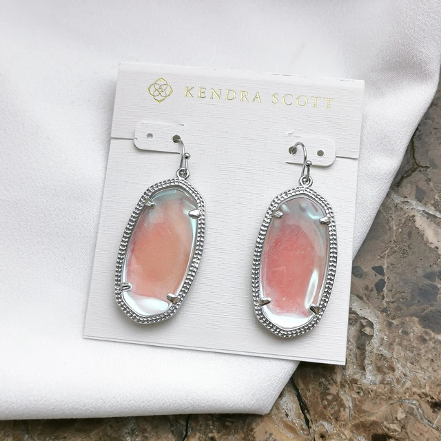 Kendra Scott | Silver Elle Dichroic Glass Drop Earrings