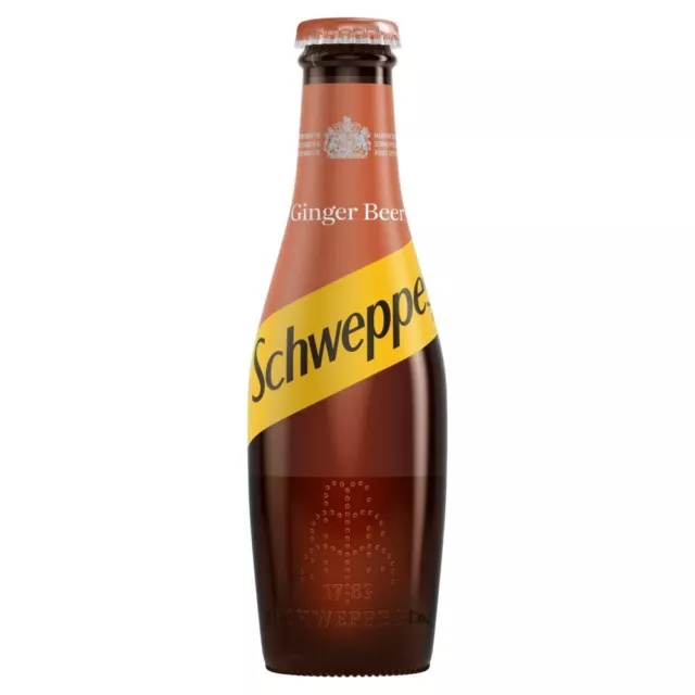 Schweppes Ginger Beer 24 X 200Ml Bottles Carbonated Ginger Beer Soft Drinks