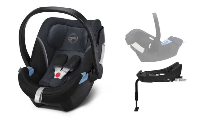 Newborn car seat 0-13 Kg Cybex Aton 5 Granite Black  + ISOFIX base 2-Fix CYBEX